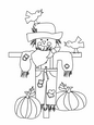 Lamina de dibujo para colorear de espantapajaros 03